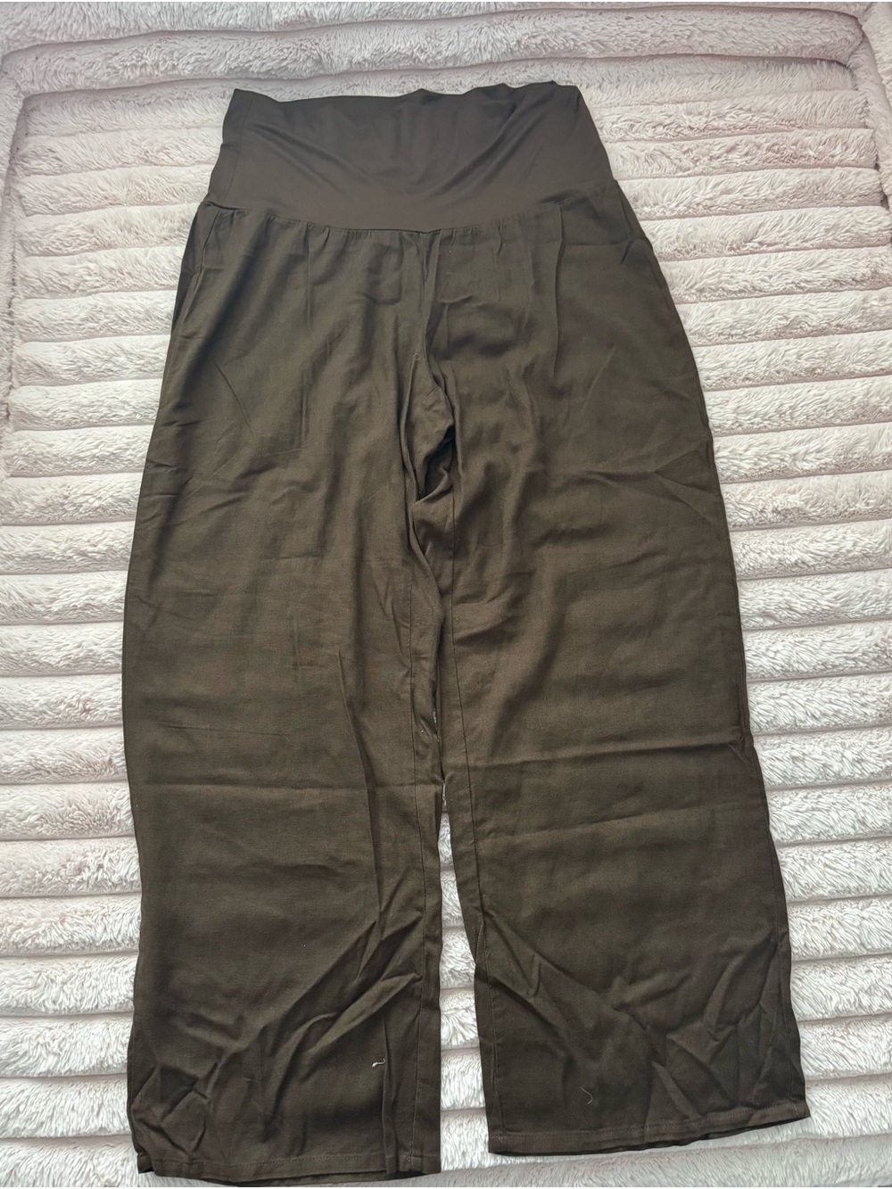 No Boundaries Olive Wide Leg Pull-On Pants
